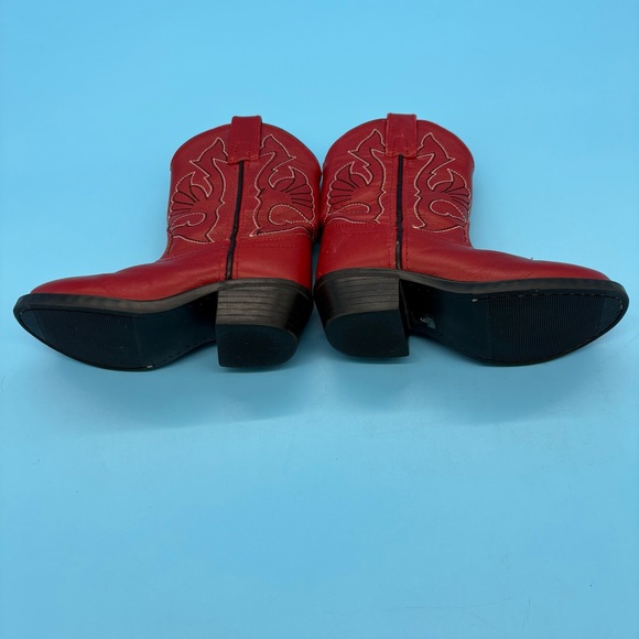 Masterson Boot Co. Kids Old West Red Leather Western Boots Size 9 - Picture 4 of 9